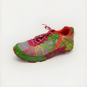 Asics Gel Noosa Tri 9 Triathlon C401N Pink Orange Lime Running Womens Size 7